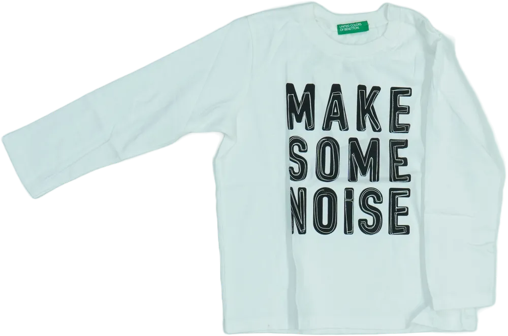 Fehér Benetton Hosszú ujjú felső EU 98 / UK 3 év / US 3T