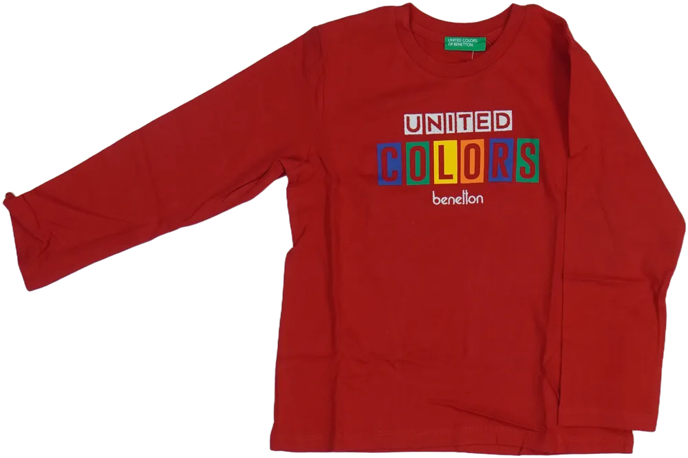 Piros Benetton Hosszú ujjú felső EU 104 / UK 4 év / US 4T/XS