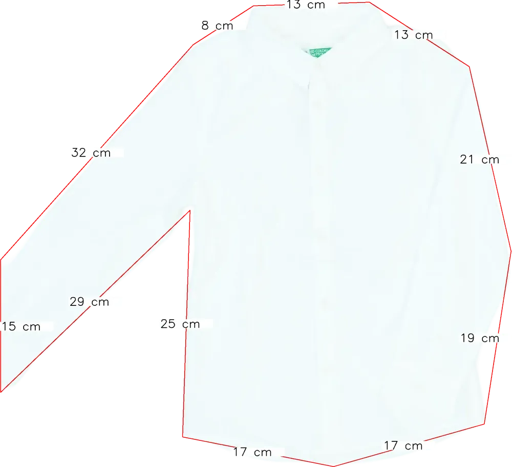 Fehér Benetton Ing EU 110 / UK 5 év / US 5 év/XS