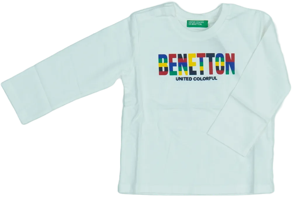 Fehér Benetton Hosszú ujjú felső EU 86 / UK 12-18 hónap / US 18 hónap