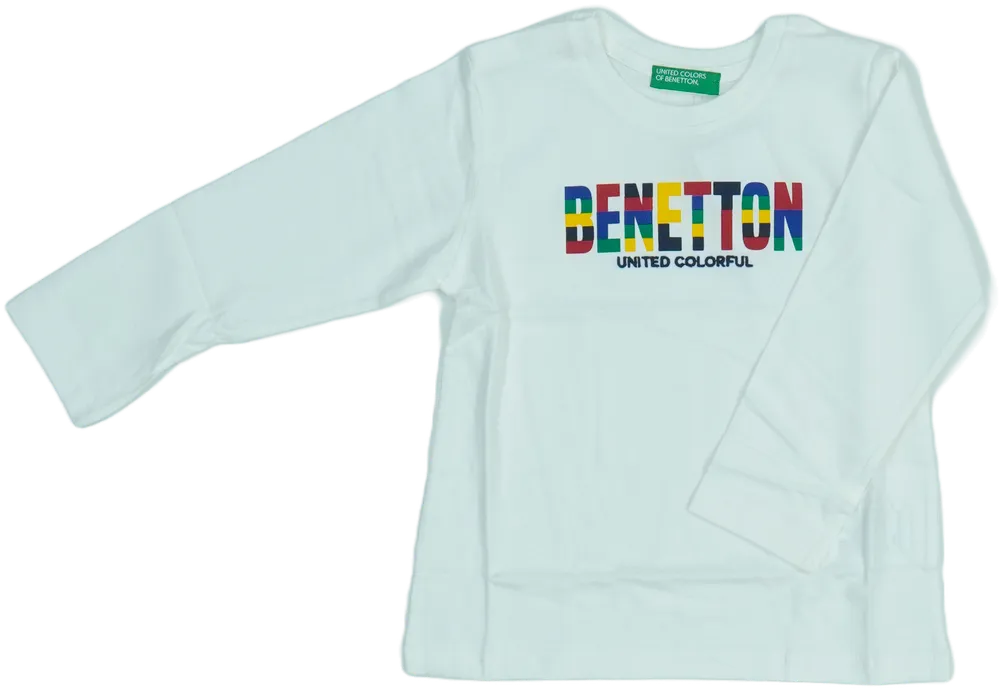 Fehér Benetton Hosszú ujjú felső EU 92 / UK 2 év / US 2T