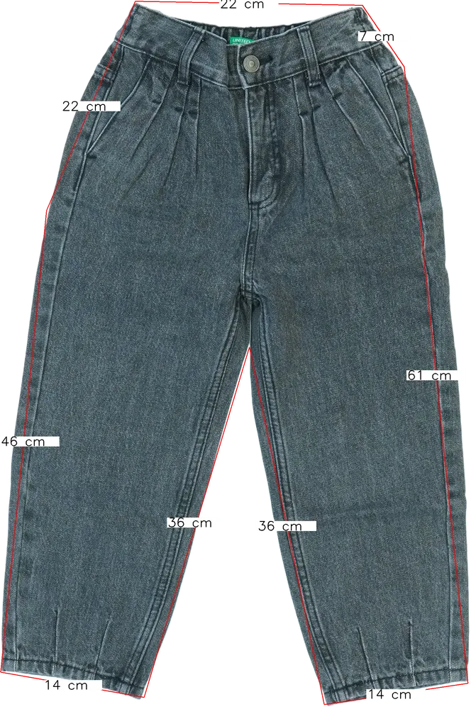 Szürke Benetton Hosszúnadrág EU 122 / UK 7 év / US 7 év/M