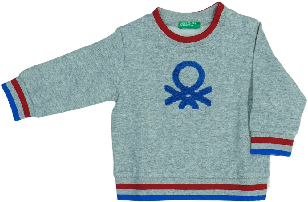 Szürke Benetton Pulóver EU 80 / UK 9-12 hónap / US 12 hónap