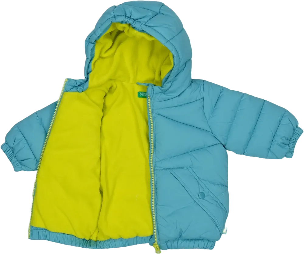 Kék Benetton Télikabát EU 68 / UK 3-6 hónap / US 3-6 hónap