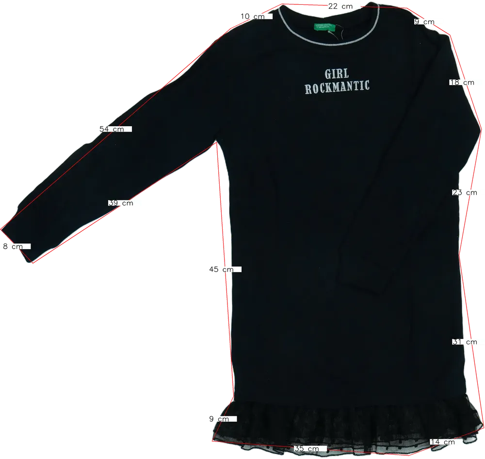 Fekete Benetton Ruha EU 152 / UK 12 év / US 12 év/L