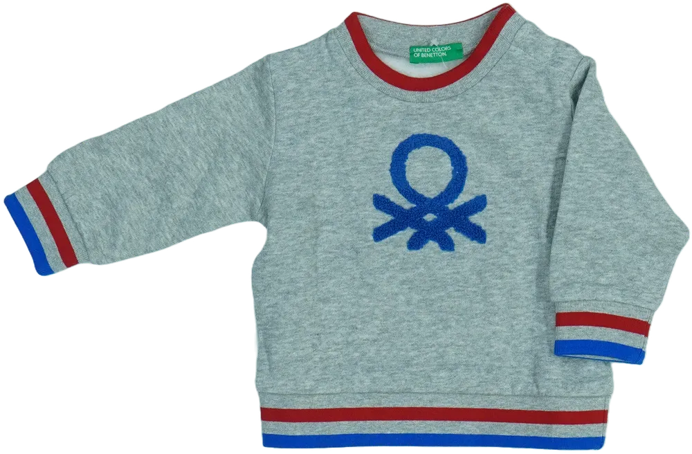 Szürke Benetton Pulóver EU 74 / UK 6-9 hónap / US 6-9 hónap