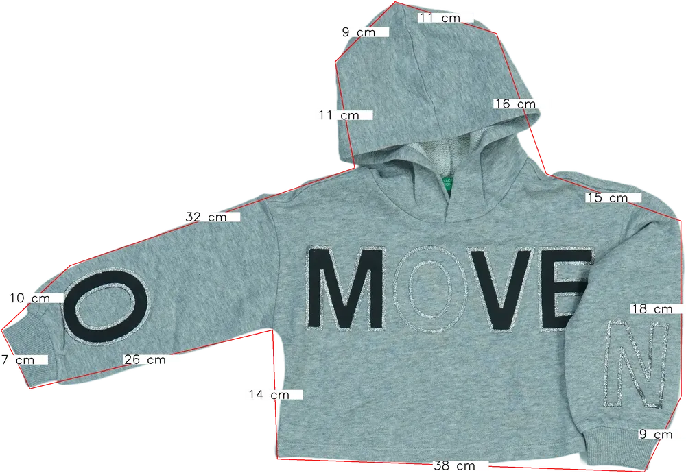 Szürke Benetton Bolero EU 110 / UK 5 év / US 5 év/XS