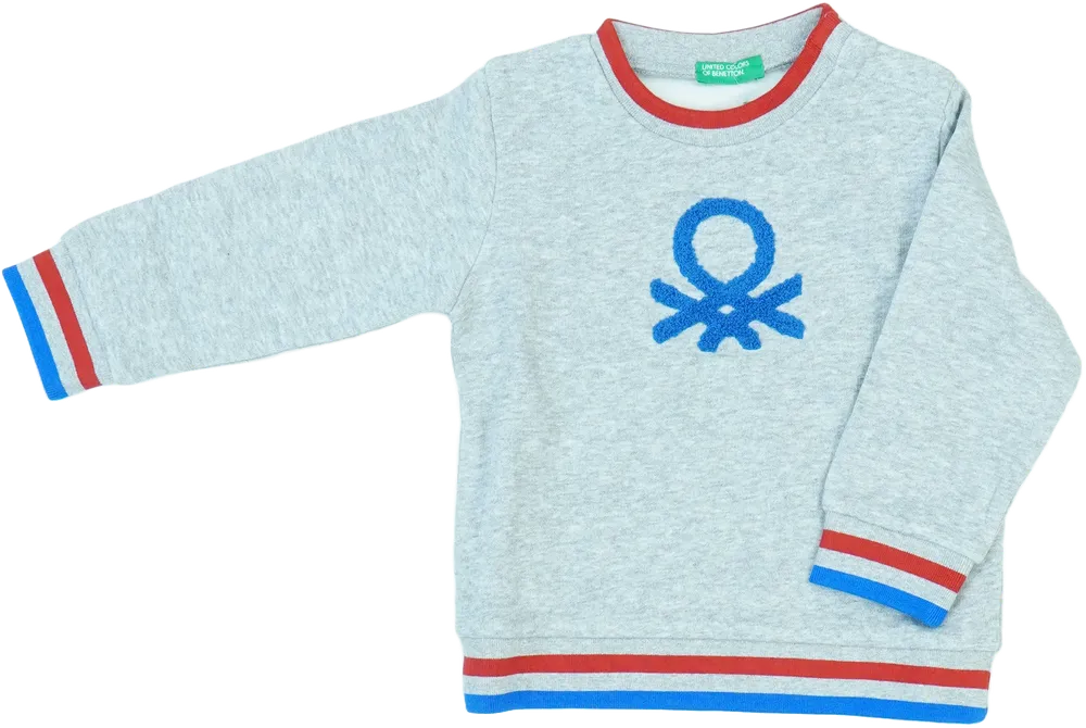 Szürke Benetton Pulóver EU 92 / UK 2 év / US 2T