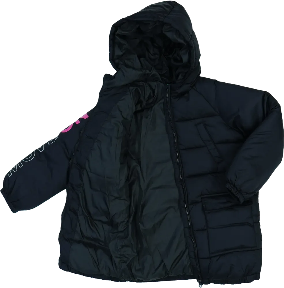 Fekete Benetton Télikabát EU 122 / UK 7 év / US 7 év/M