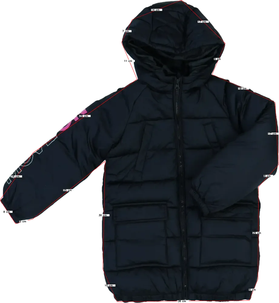 Fekete Benetton Télikabát EU 122 / UK 7 év / US 7 év/M