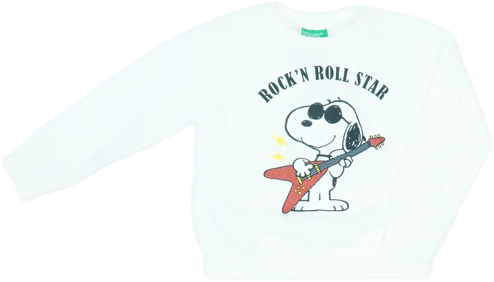 Fehér Peanuts Pulóver EU 110 / UK 5 év / US 5 év/XS