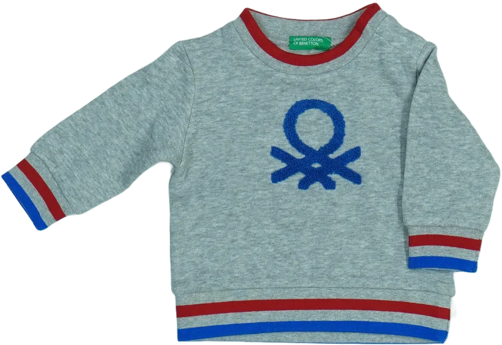Szürke Benetton Pulóver EU 68 / UK 3-6 hónap / US 3-6 hónap