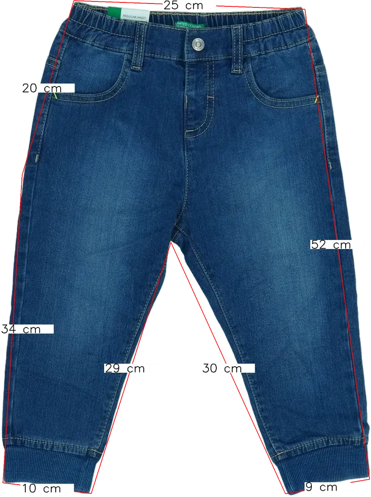 Kék Benetton Farmernadrág EU 98 / UK 3 év / US 3T