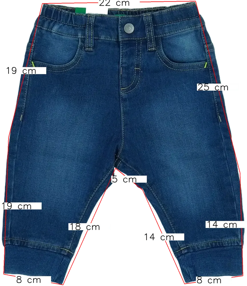 Kék Benetton Farmernadrág EU 74 / UK 6-9 hónap / US 6-9 hónap