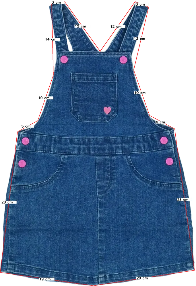 Kék Benetton Kantáros szoknya EU 98 / UK 3 év / US 3T