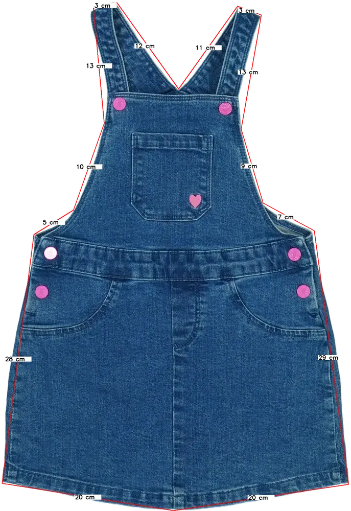 Kék Benetton Kantáros szoknya EU 104 / UK 4 év / US 4T/XS