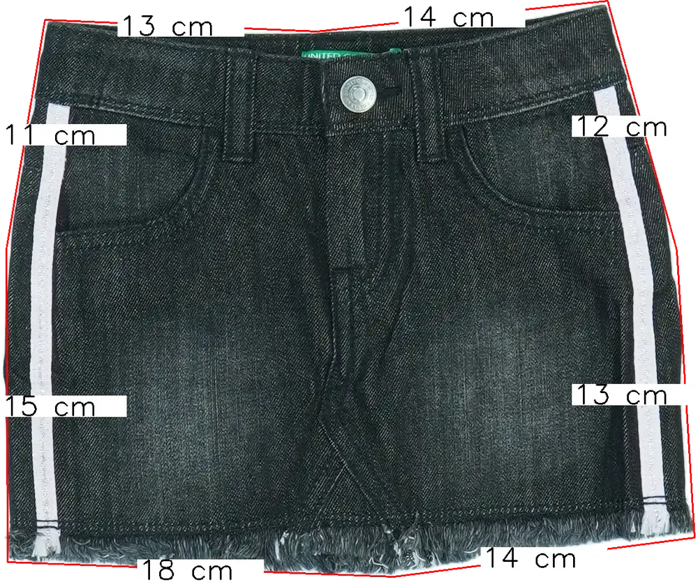 Kék Benetton Szoknya EU 104 / UK 4 év / US 4T/XS