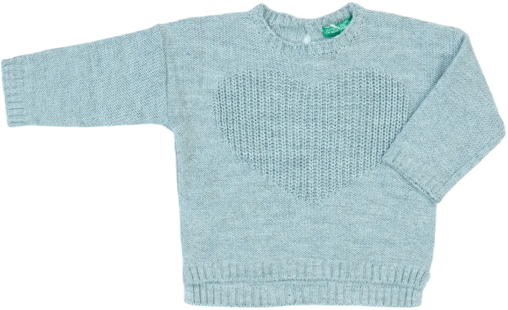 Szürke Benetton Kötött pulcsi EU 74 / UK 6-9 hónap / US 6-9 hónap