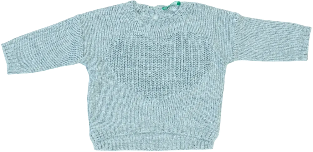 Szürke Benetton Kötött pulcsi EU 68 / UK 3-6 hónap / US 3-6 hónap