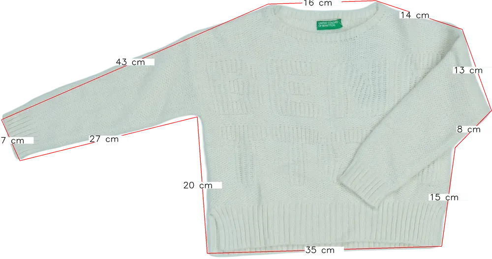 Barna Benetton Kötött pulcsi EU 110 / UK 5 év / US 5 év/XS