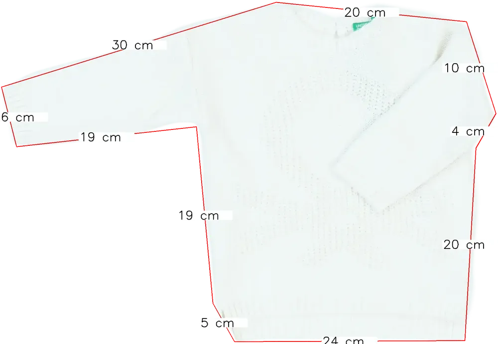 Fehér Benetton Kötött pulcsi EU 80 / UK 9-12 hónap / US 12 hónap
