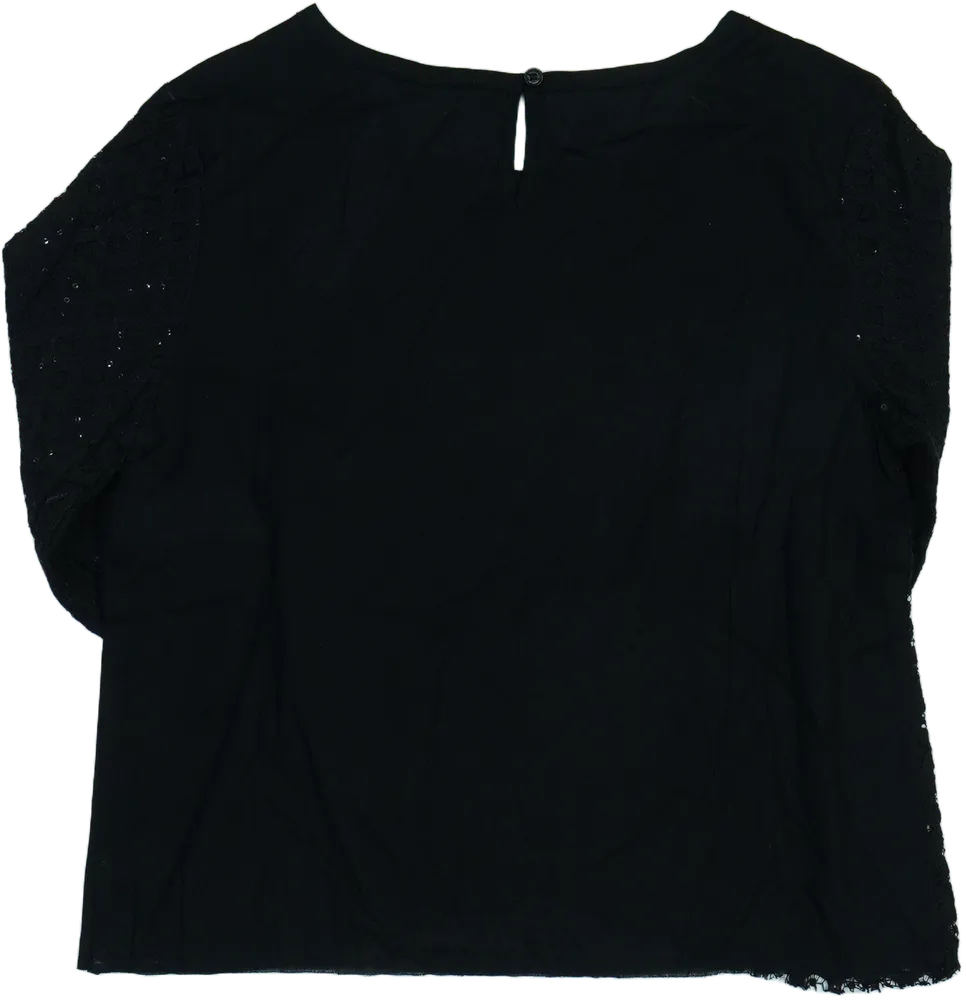 Fekete Sisley Blúz EU 146 / UK 11 év / US 12 év/L