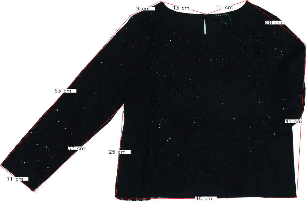 Fekete Sisley Blúz EU 146 / UK 11 év / US 12 év/L