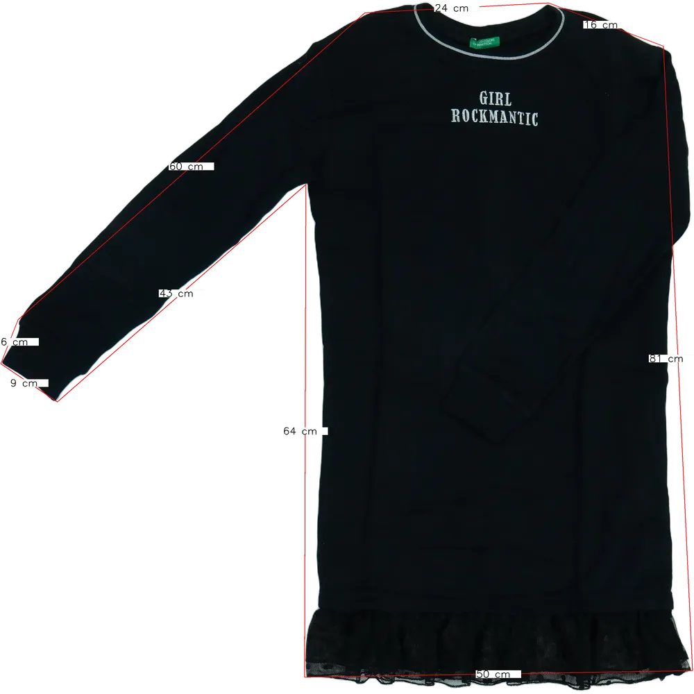 Fekete Benetton Ruha EU 164 / UK 14 év / US 14 év/XL