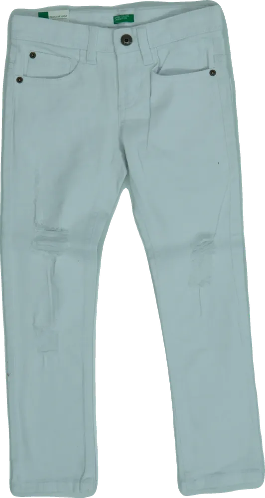 Fehér Benetton Farmernadrág EU 116 / UK 6 év / US 6 év/S