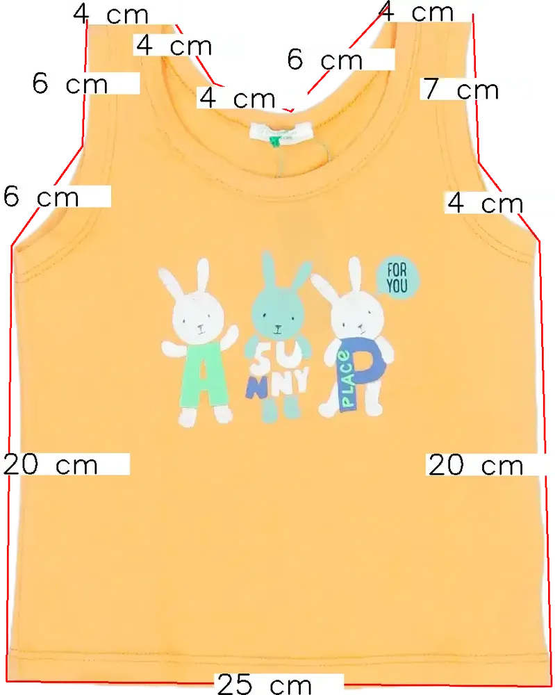 Sárga (narancs) Benetton Fiú / Férfi atléta EU 68 / UK 3-6 hónap / US 3-6 hónap