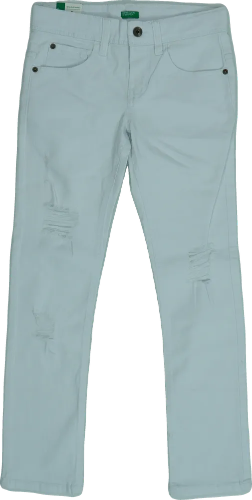 Fehér Benetton Farmernadrág EU 140 / UK 10 év / US 10 év/L