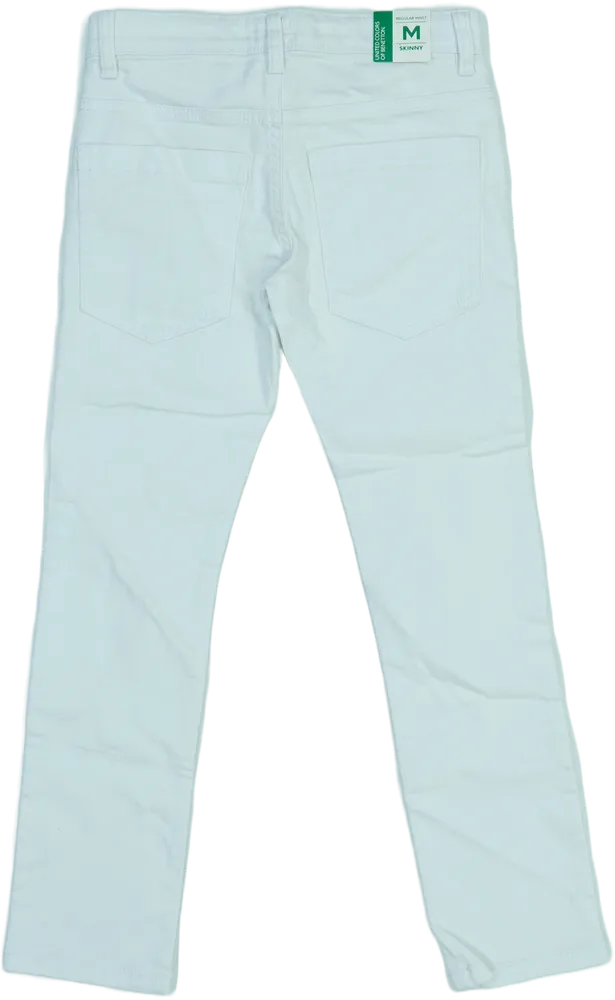 Fehér Benetton Farmernadrág EU 128 / UK 8 év / US 8 év/M