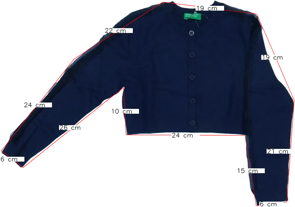 Kék Benetton Bolero EU 110 / UK 5 év / US 5 év/XS