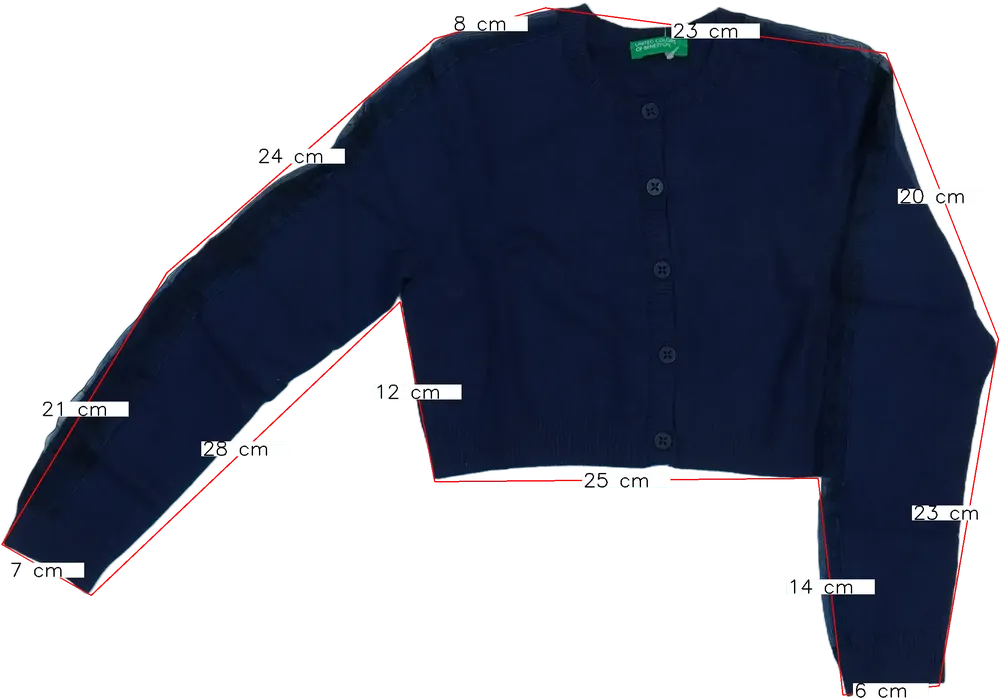Kék Benetton Bolero EU 128 / UK 8 év / US 8 év/M