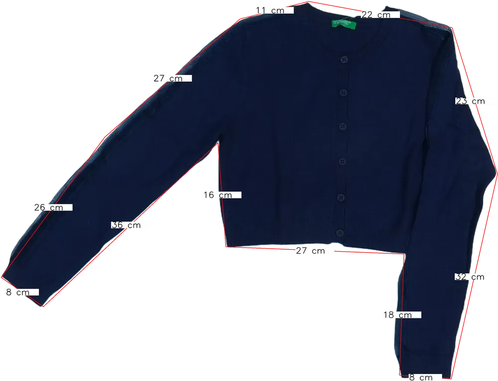 Kék Benetton Bolero EU 146 / UK 11 év / US 12 év/L