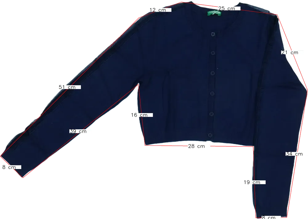 Kék Benetton Bolero EU 152 / UK 12 év / US 12 év/L