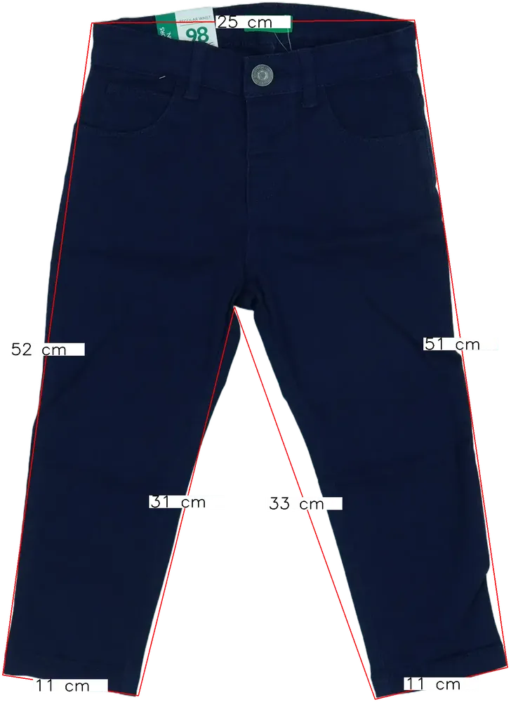 Kék Benetton Farmernadrág EU 98 / UK 3 év / US 3T