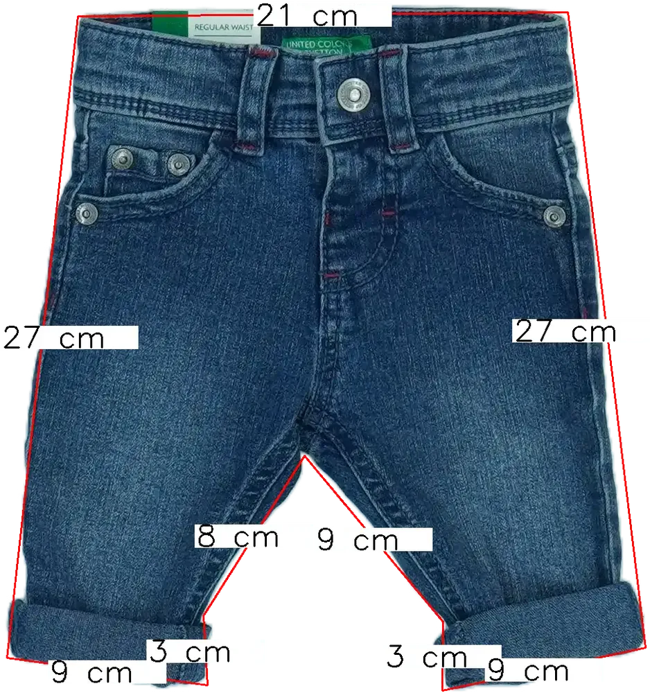 Kék Benetton Farmernadrág EU 68 / UK 3-6 hónap / US 3-6 hónap