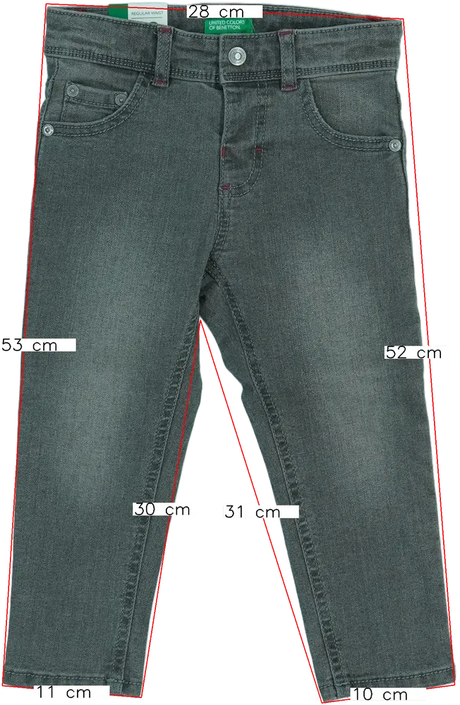 Fekete Benetton Farmernadrág EU 98 / UK 3 év / US 3T