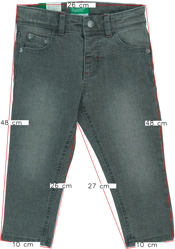 Fekete Benetton Farmernadrág EU 92 / UK 2 év / US 2T