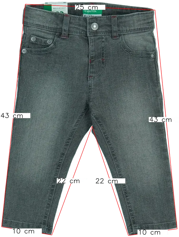 Fekete Benetton Farmernadrág EU 86 / UK 12-18 hónap / US 18 hónap