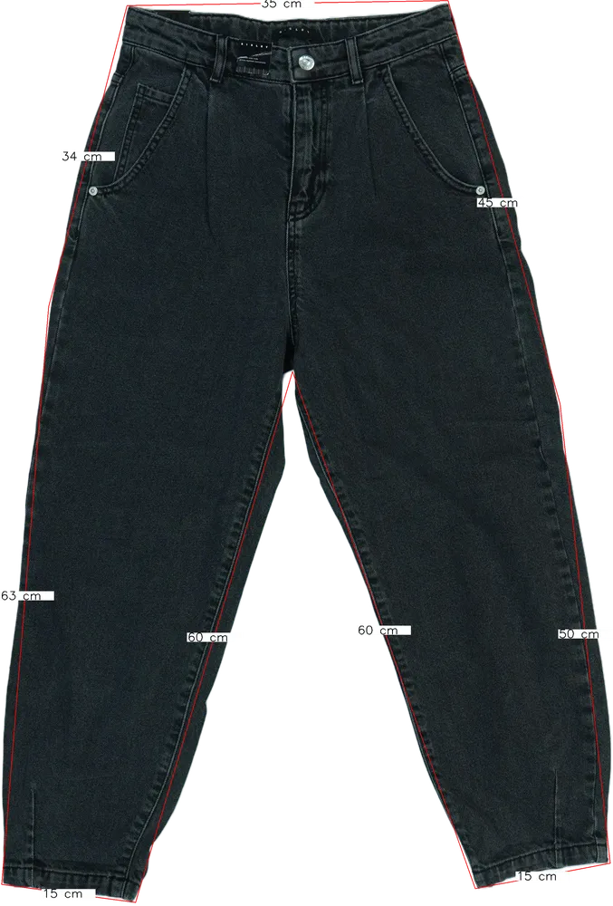 Fekete Sisley Farmernadrág EU 164 / UK 14 év / US 14 év/XL