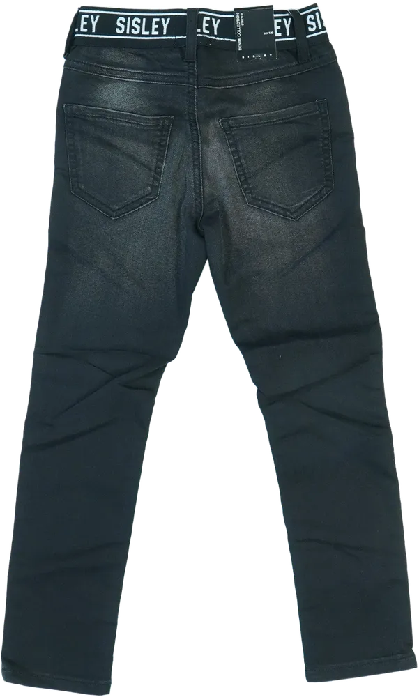 Fekete Sisley Farmernadrág EU 122 / UK 7 év / US 7 év/M