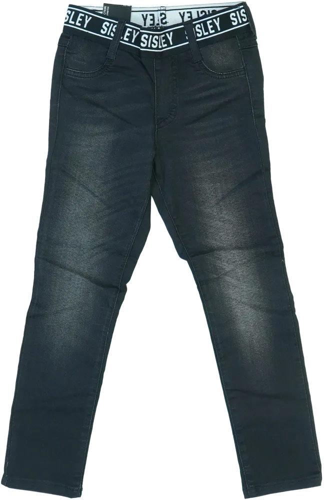 Fekete Sisley Farmernadrág EU 122 / UK 7 év / US 7 év/M