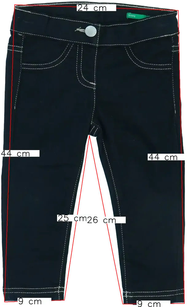 Fekete Benetton Hosszúnadrág EU 80 / UK 9-12 hónap / US 12 hónap