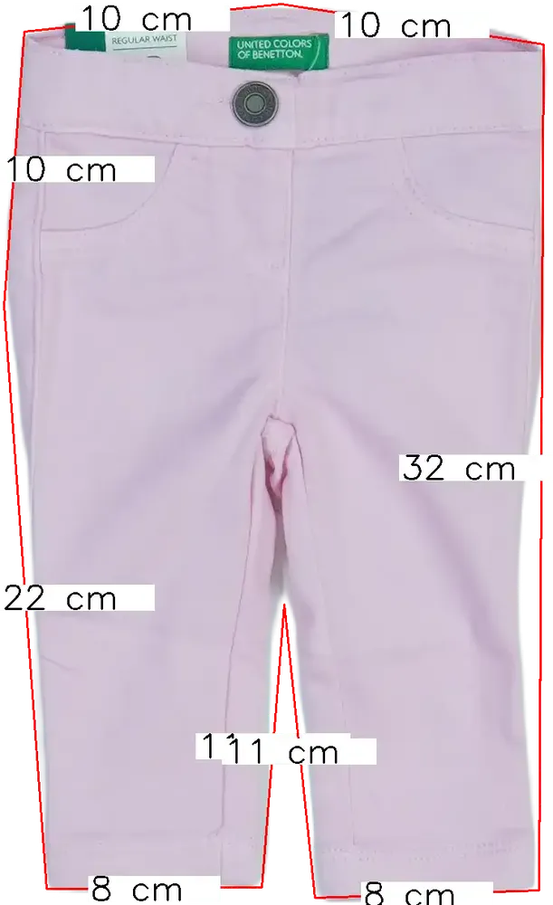 Rózsaszín Benetton Hosszúnadrág EU 68 / UK 3-6 hónap / US 3-6 hónap