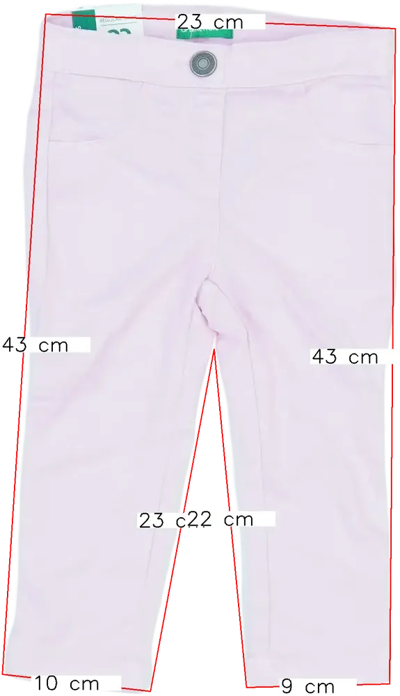 Rózsaszín Benetton Hosszúnadrág EU 86 / UK 12-18 hónap / US 18 hónap
