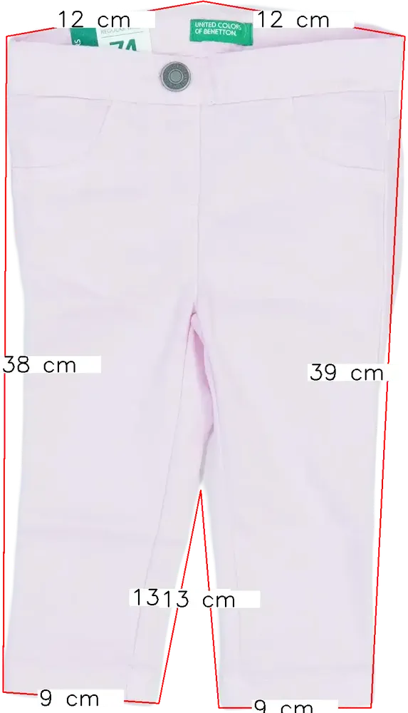 Rózsaszín Benetton Hosszúnadrág EU 74 / UK 6-9 hónap / US 6-9 hónap