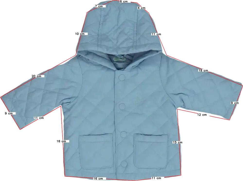 Kék Benetton Átmeneti kabát EU 56 / UK Újszülött / US Újszülött