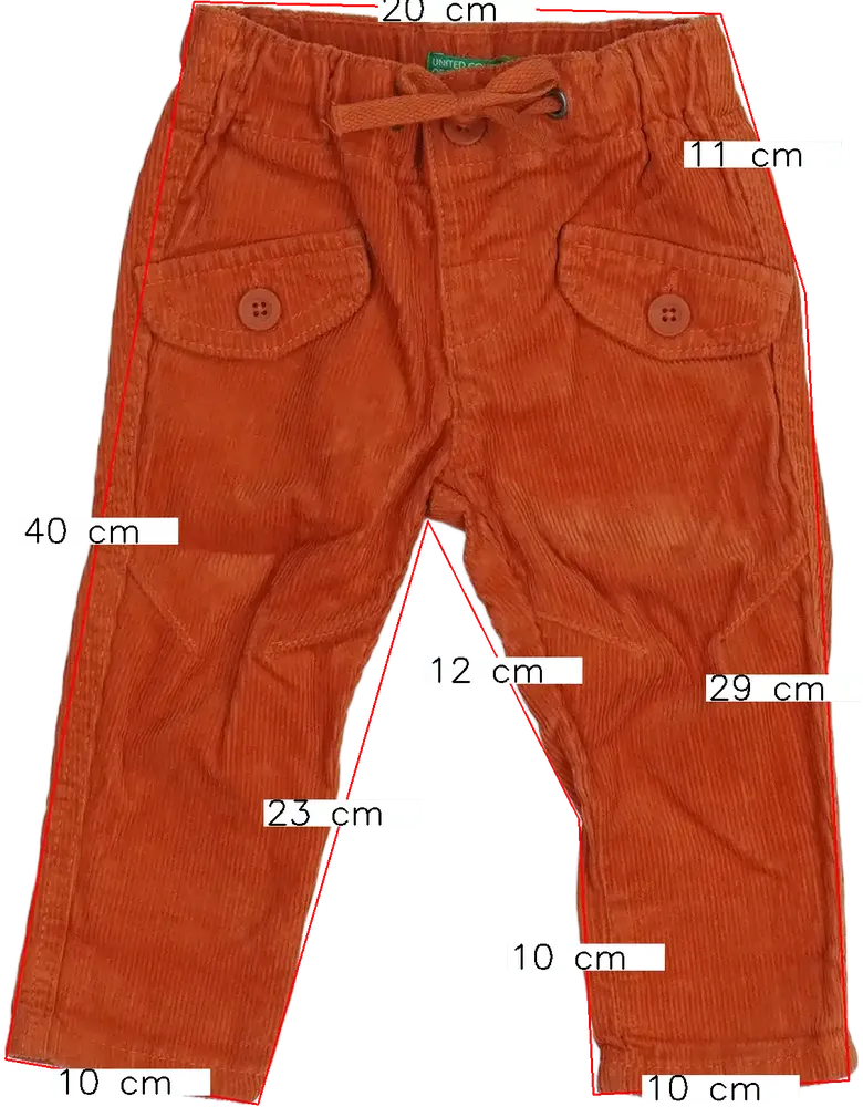 Sárga (narancs) Benetton Hosszúnadrág EU 74 / UK 6-9 hónap / US 6-9 hónap